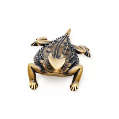 Horned Toad Paperweight in Bronze - Image 3