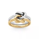 Original Lovers' Knot Ring in Sterling Silver and 14K Yellow Gold