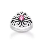 Spanish Lace Birthstone Ring in Sterling Silver or 14K Yellow Gold