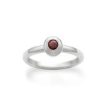 Avery Remembrance Birthstone Ring in Sterling Silver or 14K Yellow Gold