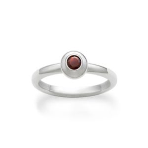 Avery Remembrance Birthstone Ring in Sterling Silver or 14K Yellow Gold