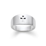 Narrow Crosslet Ring in Sterling Silver