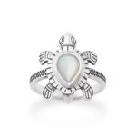 Turtle Gemstone Ring in Sterling Silver