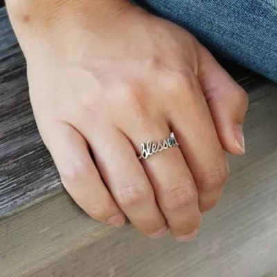 "Blessed" Ring in Sterling Silver - Image 5