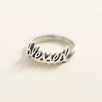 "Blessed" Ring in Sterling Silver - Image 3