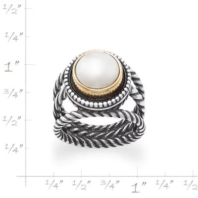 Marjan Gemstone Ring in Sterling Silver and Bronze - Image 6