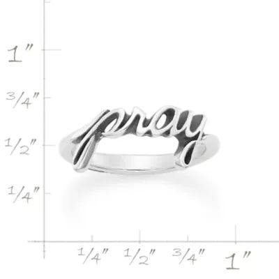 "Pray" Ring in Sterling Silver - Image 6