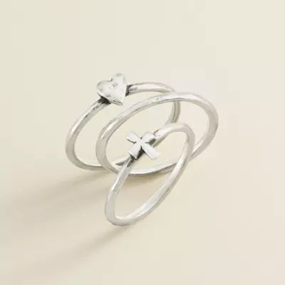 Faith and Love Ring Set in Sterling Silver - Image 2