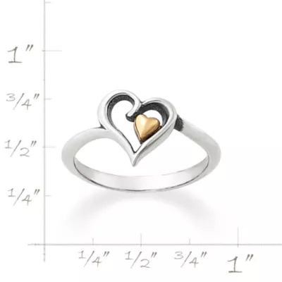 Delicate Joy of My Heart Ring in Sterling Silver and 14K Yellow Gold - Image 5