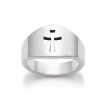 Wide Crosslet Ring in Sterling Silver