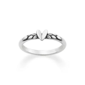 Heart and Vine Ring in Sterling Silver