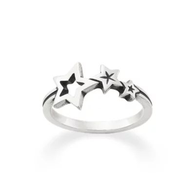 Twinkling Stars Ring in Sterling Silver or 14K Yellow Gold