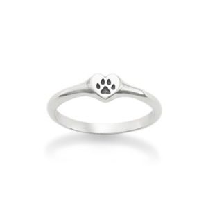 Love My Pet Ring in Sterling Silver or 14K Yellow Gold