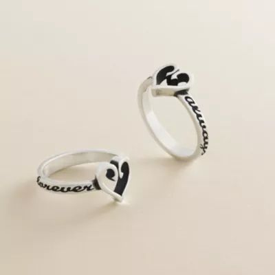 "Forever and Always" Heart Ring in 14K Yellow Gold - Image 4