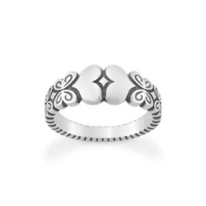 Hearts and Butterflies Ring in Sterling Silver