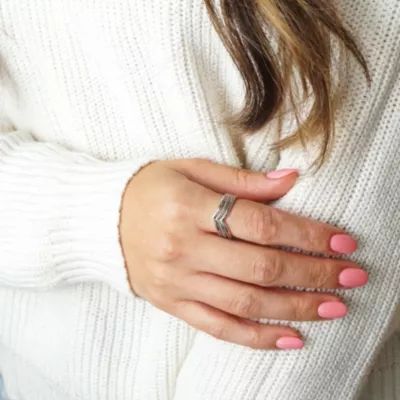 Chevron Ring Set in Sterling Silver - Image 3