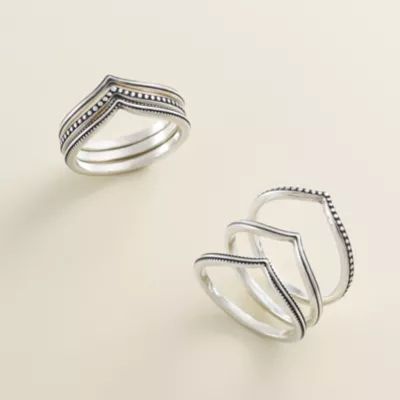 Chevron Ring Set in Sterling Silver - Image 2