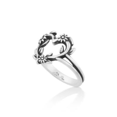 Flowering Vines Heart Ring in Sterling Silver - Image 2