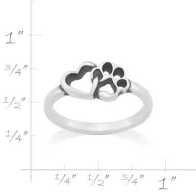 Furry Friends Heart Ring in Sterling Silver - Image 9