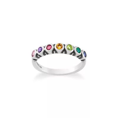 Multi Gemstone, Star and Cordoba Ring Stack - Image 4
