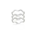 Squiggle Ring Set in Sterling Silver