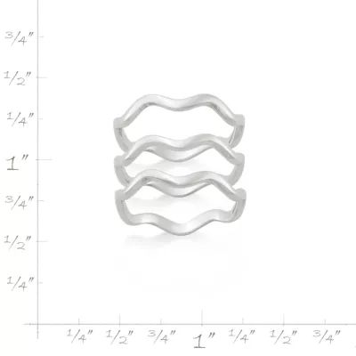 Squiggle Ring Set in Sterling Silver - Image 5