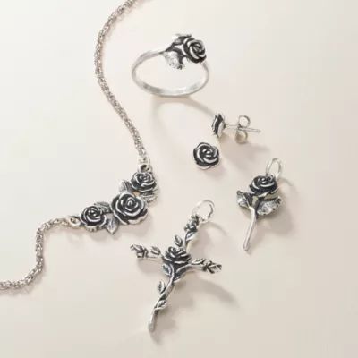 Rose Necklace in Sterling Silver - Image 4