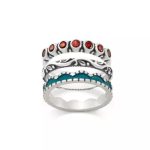 Gemstone, Renaissance and Enamel Ring Stack