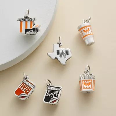 Enamel Whataburger Original A-Frame Charm in Sterling Silver - Image 4